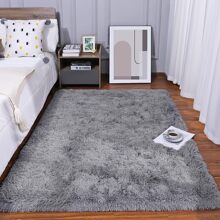 1 Miếng Phong cách Đơn giản Lụa Và Len Chất liệu Tấm thảm , lông tơ Và Mềm mại Thảm Đối với Phòng khách , Phòng ngủ , Đầu giường , Không trượt - Xám - Xem 1