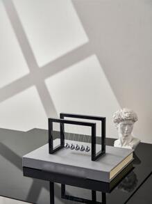 Plastic Frame Newton's Cradle - Black Best Gifts Birthday Graduation - Black - View 1