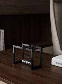 Plastic Frame Newton's Cradle - Black Best Gifts Birthday Graduation - Black - View 3