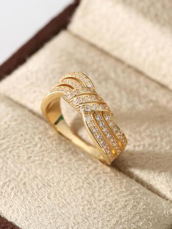 豪華水晶&方晶鋯石女性圓環首飾類禮品