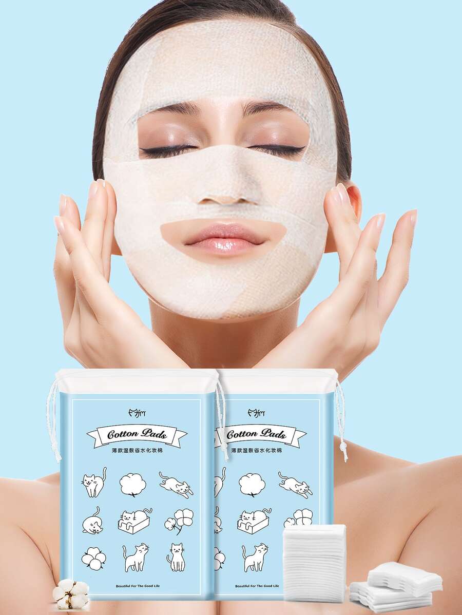 500 cái Gầy Và Có thể điều chỉnh Dưỡng ẩm Trang điểm - trắng - Xem 1