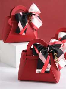 1 cái/5 cái Phong Cách Châu Âu Thời Trang Đám Cưới & Tiệc Quà Tặng Kèm Khăn Quàng Cổ, lễ hội Bao Bì Quà Tặng - Đỏ - Xem 8