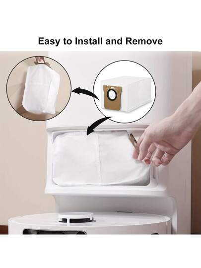 10 Pieces Stofzuiger Cleaner Bags Compatible Xiaomi X10 Dreame L10s Ultra Robot Extraction Station, 2.5L Large Capacity Replacement view 6