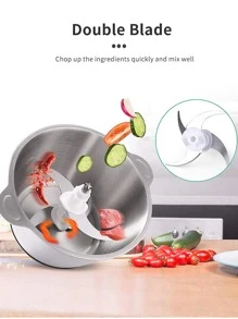 1入插頭式sokany Sk-7020 2.0l家用小型肉磨機,採用304不鏽鋼機身,2速,雙層4刀片,銅電機,不銹鋼插口,400瓦高功率,快速磨粉,濃度均勻 - 黑色 - 查看 5