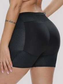 網眼透氣四角褲塑身內衣 - 黑色 - 查看 5
