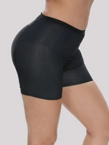 網眼透氣四角褲塑身內衣 - 黑色 - 查看 4