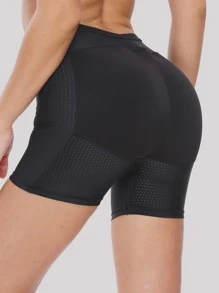 網眼透氣四角褲塑身內衣 - 黑色 - 查看 6