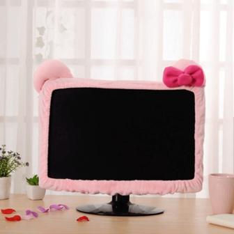 Cat bow LCD monitor dust cover protective cover monitor cover computer cover