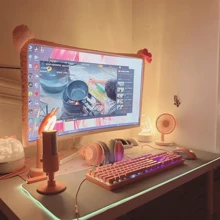 Cat Bow LCD Monitor Dust Cover Protective Cover Monitor Cover Computer Cover Gifts Birthday Graduation