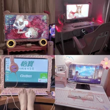 Cat Bow LCD Monitor Dust Cover Protective Cover Monitor Cover Computer Cover Gifts Birthday Graduation