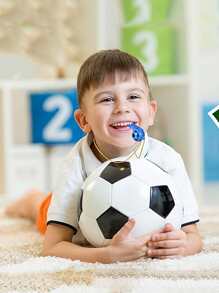 10 cái Với String Nhựa Bóng đá Huýt sáo Trẻ em Đồ đáng yếu Party - Nhiều màu - Xem 7