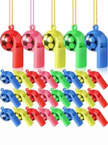 10 cái Với String Nhựa Bóng đá Huýt sáo Trẻ em Đồ đáng yếu Party - Nhiều màu - Xem 1