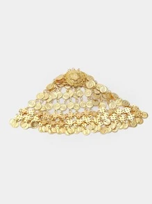 Party 1pc Dance Performance Headwear Hat - Gold - View 4