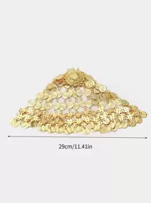 Party 1pc Dance Performance Headwear Hat - Gold - View 3