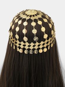 Party 1pc Dance Performance Headwear Hat - Gold - View 2