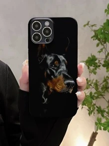 Stylish Black Color Painted Anti-Drop Phone Case, Compatible With Apple IPhone - Multicolor - View 1