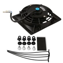 6 Inch Ultra-thin Car Cooling Fan Kit 12v 80w High-power Radiator Replacement Electric Fan Modified Parts - 黑色 - 查看 1