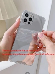 Funda de teléfono plateada de estilo Y2K con llegada reciente, diseño de plumas de IMD de gasa compatible con Huawei XSMAX, Xiaomi P14Pro, Apple 13/11, Samsung A52/32, funda protectora XR pintada anti-caída XS, cubierta protectora P12. - Multicolor - Ver 2