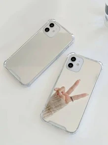 Funda de teléfono plateada de estilo Y2K con llegada reciente, diseño de plumas de IMD de gasa compatible con Huawei XSMAX, Xiaomi P14Pro, Apple 13/11, Samsung A52/32, funda protectora XR pintada anti-caída XS, cubierta protectora P12. - Multicolor - Ver 7