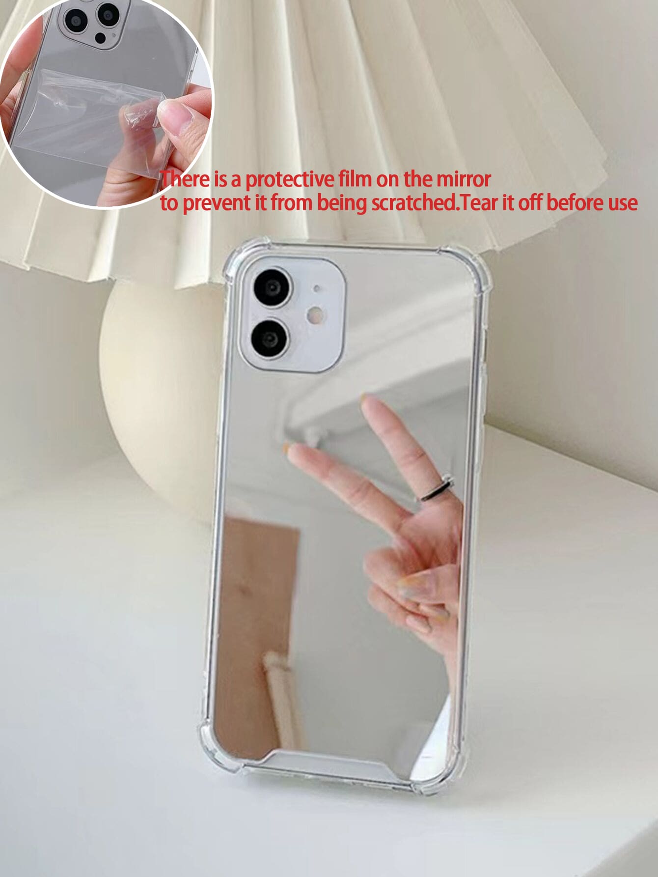 Funda de teléfono plateada de estilo Y2K con llegada reciente, diseño de plumas de IMD de gasa compatible con Huawei XSMAX, Xiaomi P14Pro, Apple 13/11, Samsung A52/32, funda protectora XR pintada anti-caída XS, cubierta protectora P12. - Multicolor - Ver 1