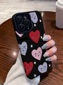 Heart Pattern Phone Case - Multicolor - View 2