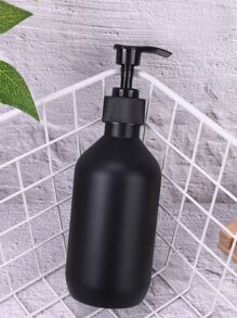 1pc/2pcs Plastic Matte Lotion Bottle, Press Type Liquid Dispenser For Bathroom Hand Wash, Kitchen, Travel 300ml/500ml Home Bathroom Decor Fall Decor Back To School - Black - View 5