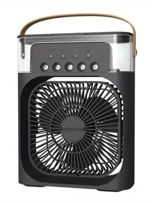 1pc Portable Air Conditioner, Household Small Air Cooler, Portable Air Adjustment For Office, 3 Speed Air Cooling Fan Humidifier, 5pcs Humidified Spray Heads For Home Appliances - Army Green - View 11
