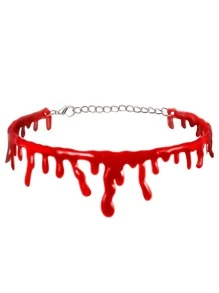Halloween Horror Blood Necklace - Red - View 3