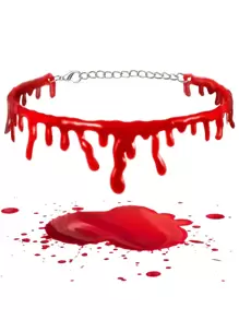 Halloween Horror Blood Necklace - Red - View 1
