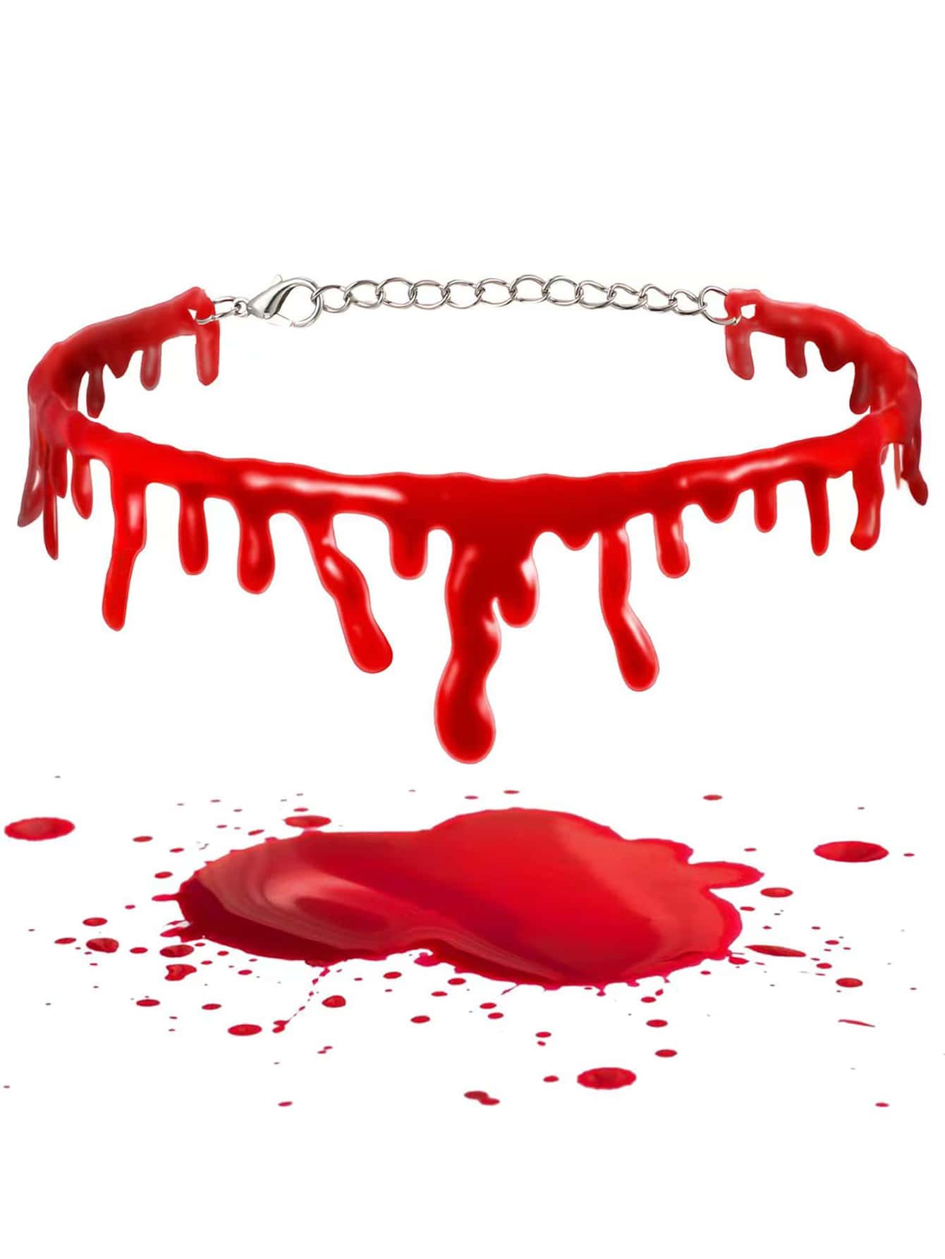Halloween Horror Blood Necklace - Red - View 1