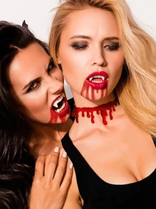 Halloween Horror Blood Necklace - Red - View 2