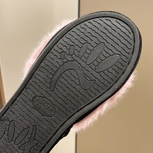 冬天長毛絨拖鞋女性室內濃烈香調大碼毛絨拖鞋 - 灰色 - 查看 6