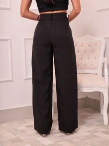 Women Pants - 黑色 - 查看 4