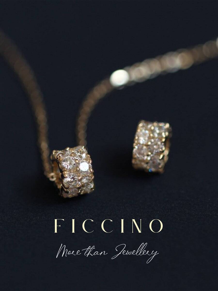 FICCINO 鍍金氧化鋯迷你幸運的車輪吊墜項鍊適合女士,鈦鋼蛇鏈條,日常穿著,禮品適用於,附盒 - 225n - 查看 1