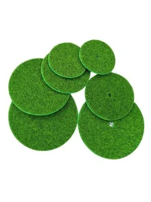 1入組圓形仿真苔蘚微景觀草DIY裝飾材料 - 中心有一個洞 - 查看 2