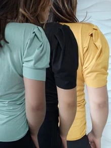 Women T-Shirts - 薄荷綠 - 查看 2