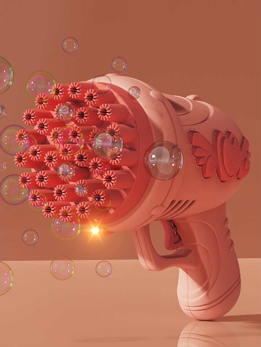 1件泡泡機,泡泡槍玩具,適用於孩子的生日、婚禮、派對 - 淺粉色 - 查看 1