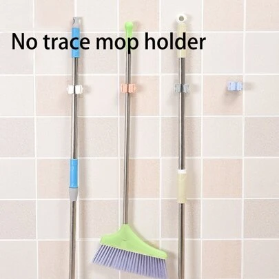 1入組,掃帚衣架收納架收納夾子夾緊無縫拖把掛鉤浴室工具吸懸掛管子掛鉤家用工具11lbs(重量)