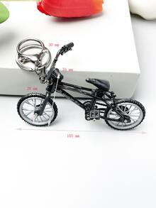 1pc Metal Bicycle Shaped Bottle Opener Keychain Cowboy Style Festival Gift For Family And Friends - Black - View 3