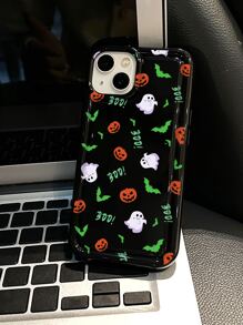 Halloween Pumpkin Print Phone Case - Multicolor - View 3