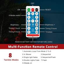 1入組太陽能露台雨傘戶外燈光帶遙控器,8模式104led,適用於花園戶外花園裝飾,節日,聖誕氛圍裝飾用品