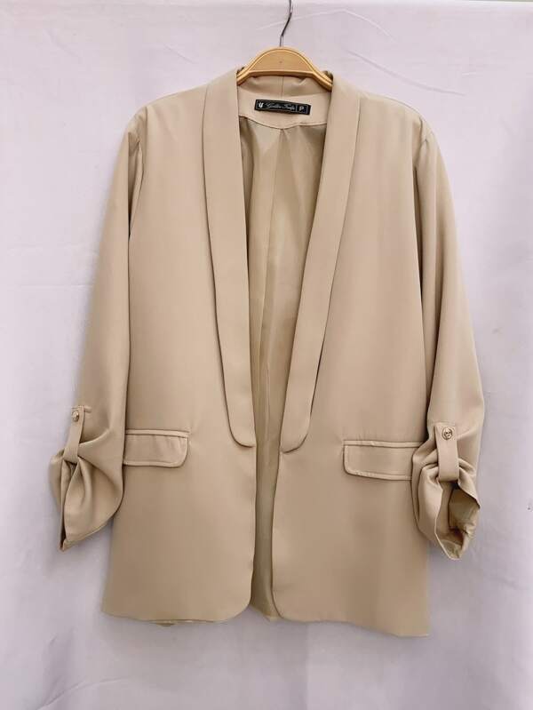 BLAZER LAPELA ALONGADA ALFAIATARIA FEMININA COM FORRO