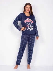 Women Pajama Sets - 彩色 - 查看 5