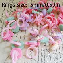 10入組小的孩子們可愛圓環(隨機發送),理想生日禮物 - 彩色 - 查看 7