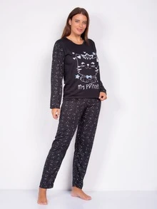 Women Pajama Sets - 彩色 - 查看 3