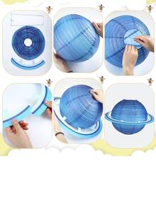 4 PCS Planet Paper Lanterns Solar System Planets Lantern for Kids Outer Space Party Decorations Space Theme Party Birthday Room Decorations - Multicolor - View 5