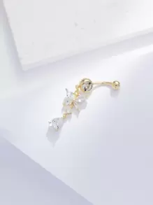 1 Miếng Tinh tế Đồng tinh khiết Loại bướm Vòng rốn Đối với phụ nữ , Gợi cảm Và Duyên dáng Lỗ rốn Xuyên , Quà tặng tiệc , bờ biển Phụ kiện - Vàng - Xem 1