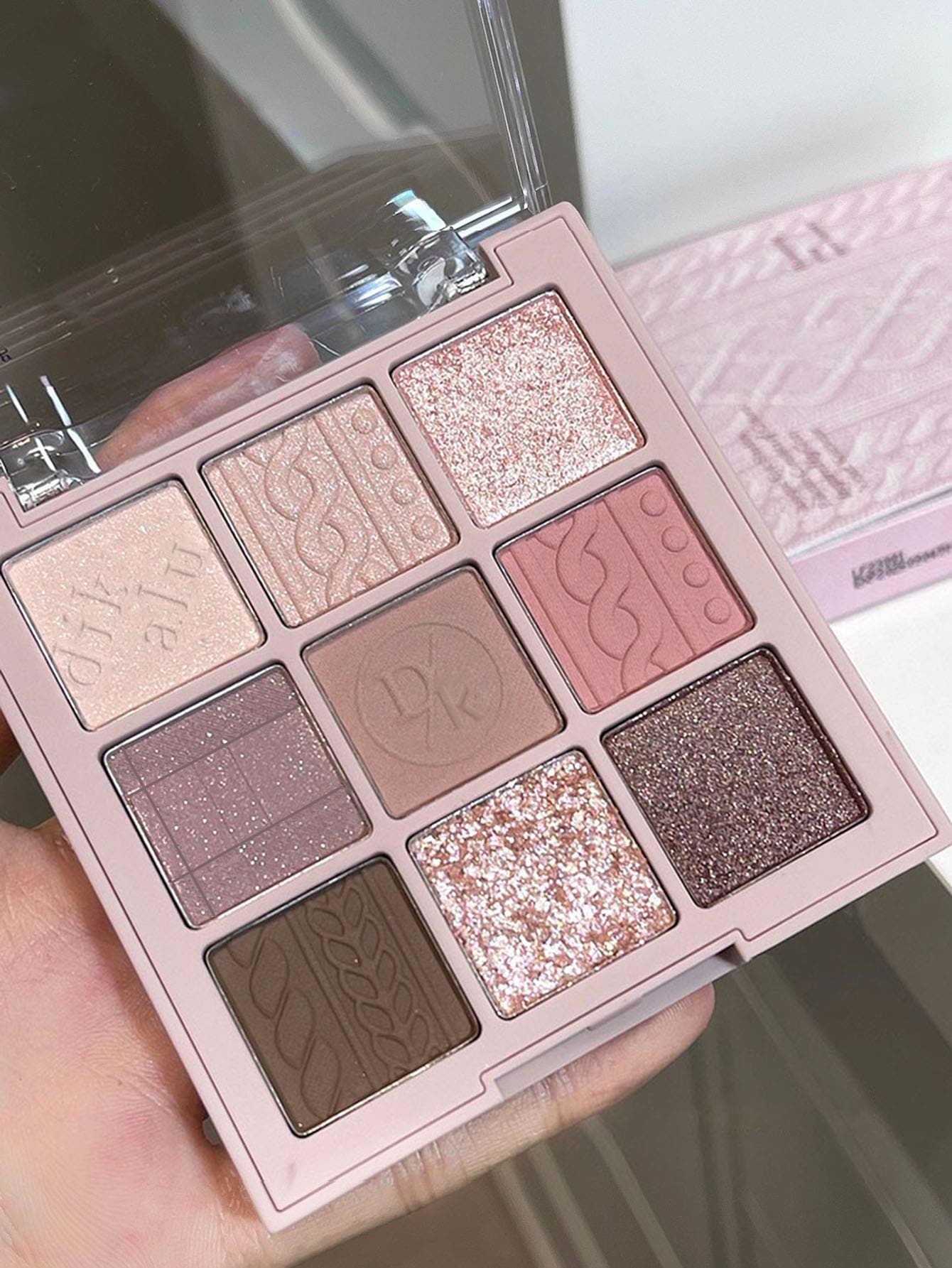 Paleta de sombras de ojos de maquillaje, paleta de sombras de ojos mate pigmentada con brillo desnudo de sombra de ojos de 9 colores