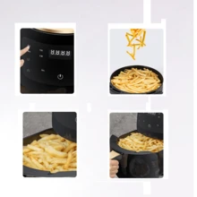 4.5升觸摸屏空氣炸鍋適合家庭廚房烘焙，健康無油烹飪，曜石黑 - 黑色 - 查看 8