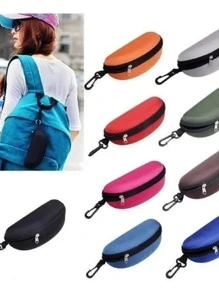 Estuche Rígido Para Lentes De Sol Seguridad Armazon Con Paño - Gris - Ver 5